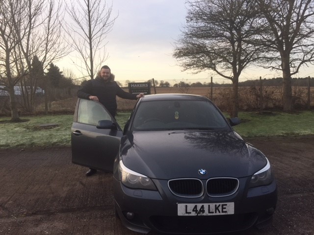 Luke from Makers with his Car