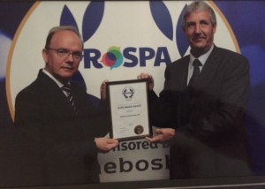 Gold Medal Award received from Rospa