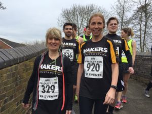 Niki and the team doing the 10K Fradley Run