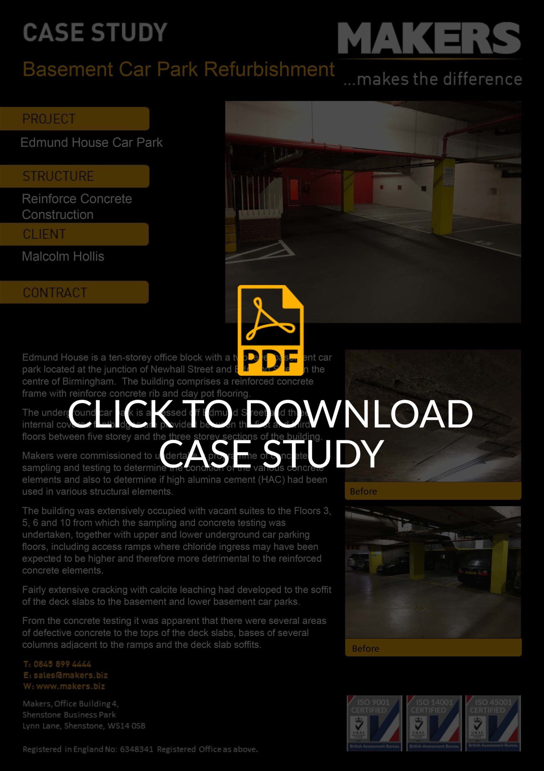 Edmund House Basement Car Park Refurbishment - Case Study