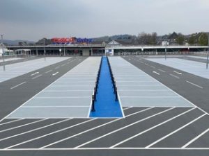 Tesco Merthyr Tydfil Steel Frame Top Deck Car Park Refurbishment