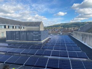 Solar Panels on Library Roof in Bath