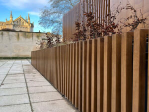 Accoya Fire Treated surround for Core 2 entrance to Podium MSCP Bath