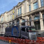 Machine used to remove ballast from Metquarter Roof