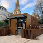 Podium MSCP Courtyard Entrance in Bath after refurbishment 