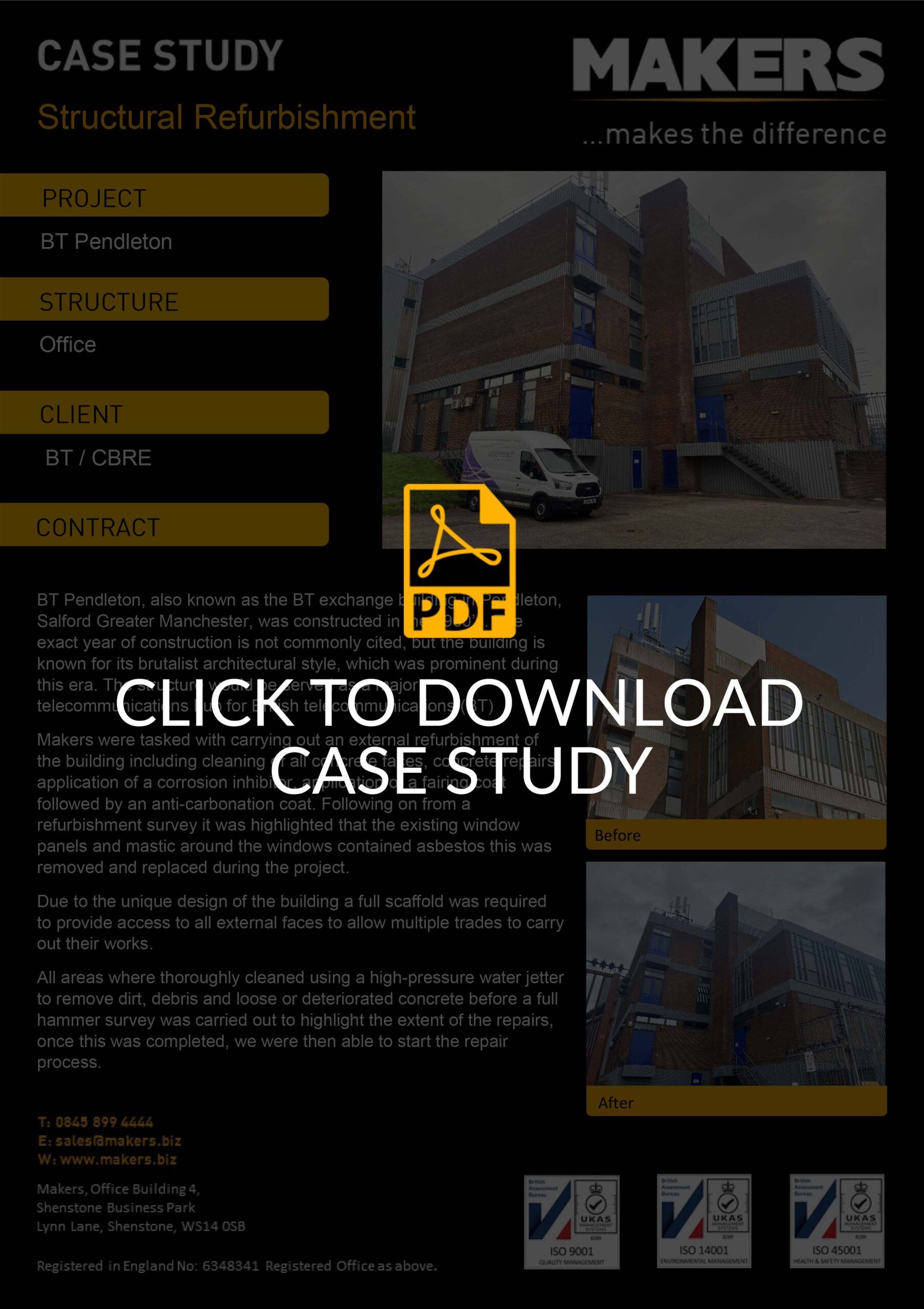 BT Pendleton ATE Structural Refurbishment Case Study