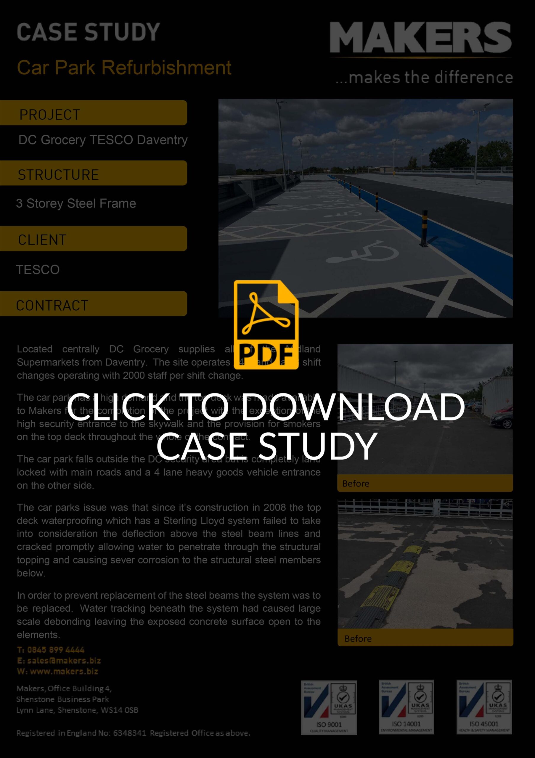 TESCO DC Daventry Car Park Refurbishment case study