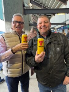 Darren & John enjoying a Tennents