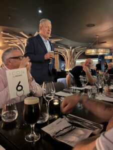 Omni Centre Management and Makers enjoying an evening meal