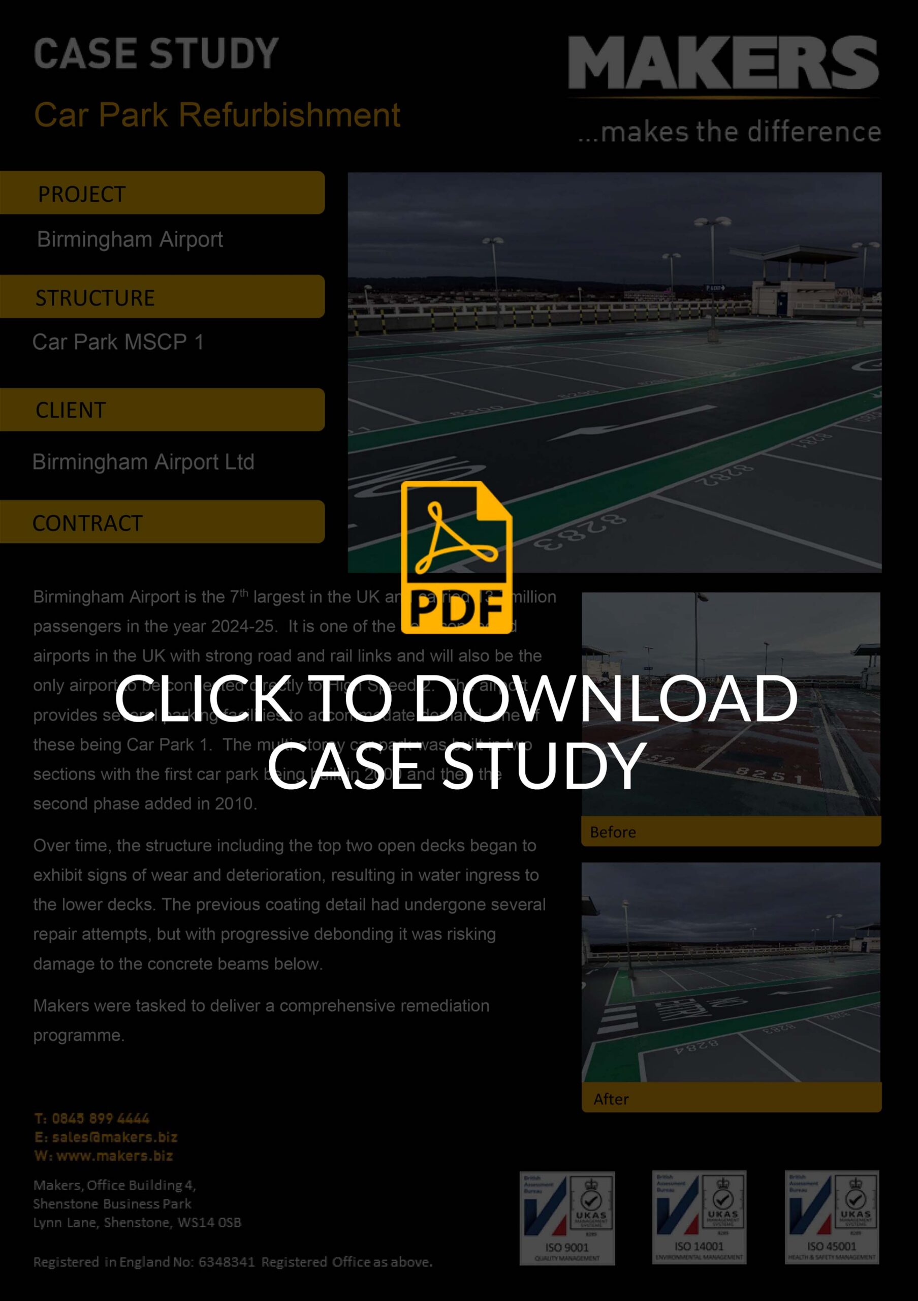 Birmingham Airport MSCP Car Park Refurbishment Case Study Birmingham Airport Car Park Refurbishment Case Study