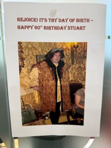 Stuart dressed in Henry VIII fancy dress