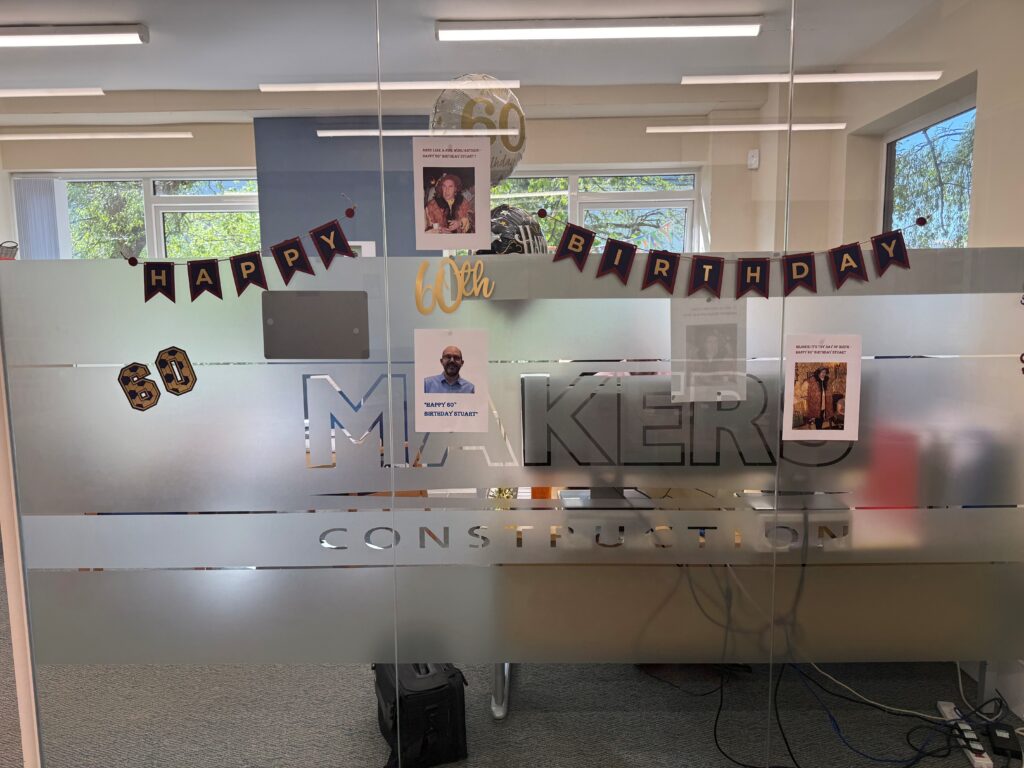 Office decorated for Stuarts 60th Birthday