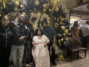 Friends and Family celebrate Yvonnes 70th Birthday